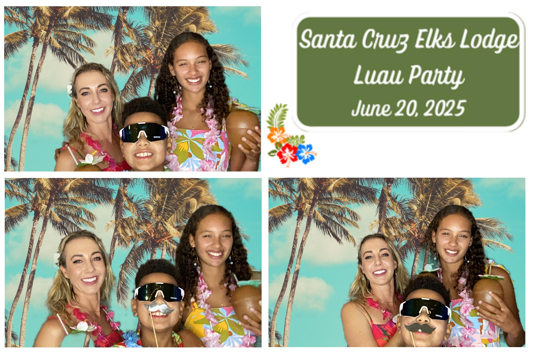 Family Friendly Corporate Party (4x6, 3 Photo Template)