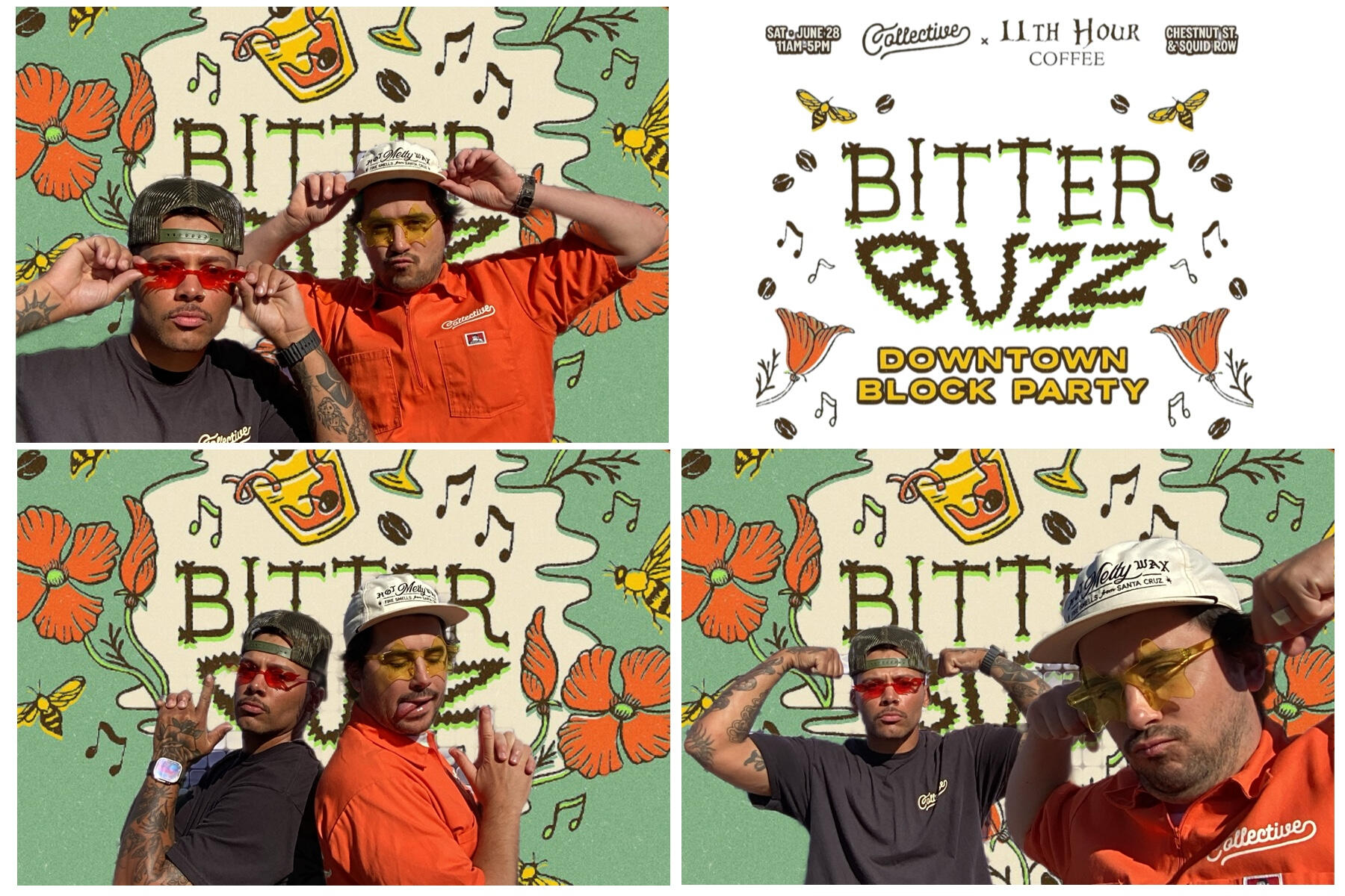 Downtown Street Fair/Block Party (4x6, 3 Photo Template with AI Backgrounds)