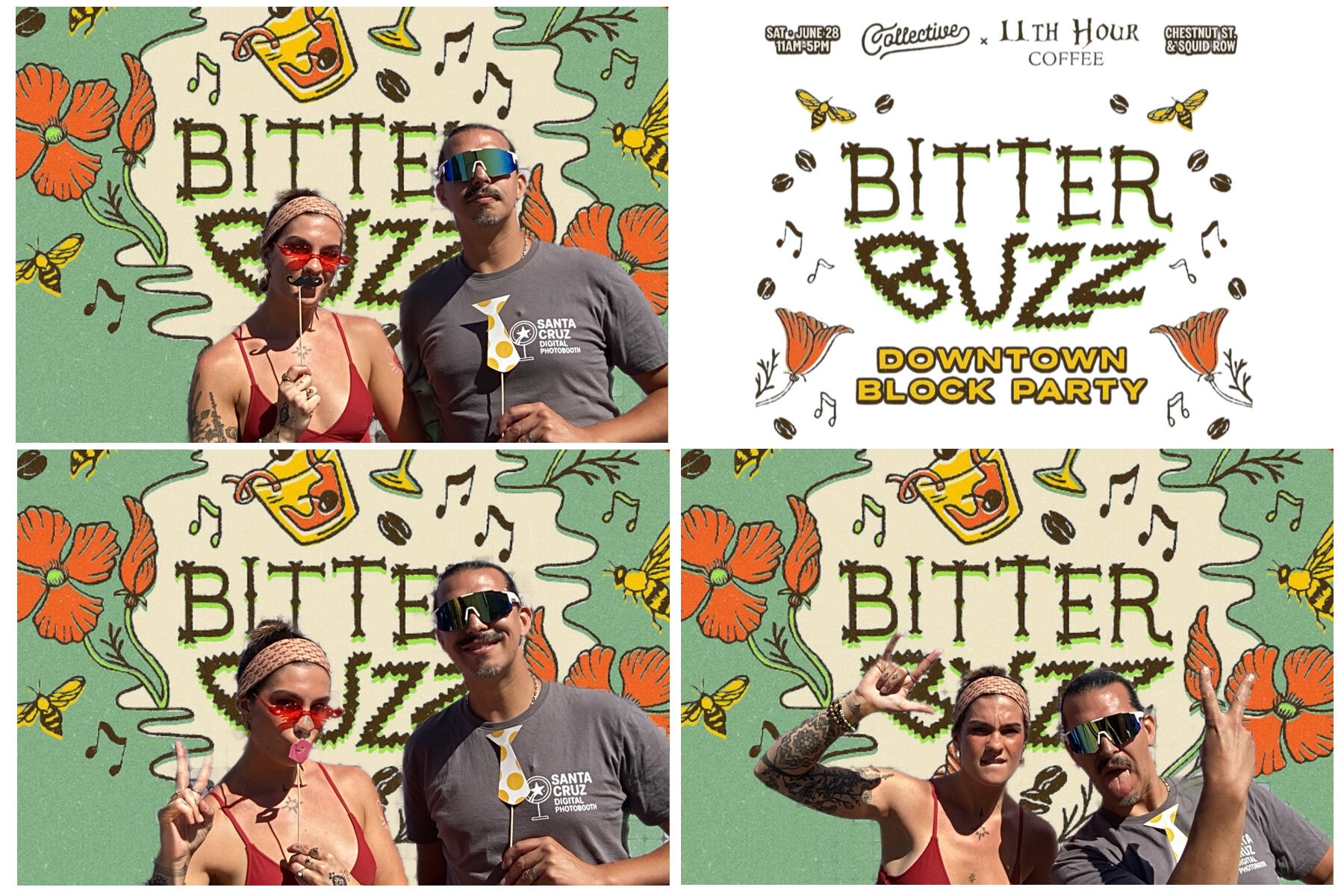 Downtown Street Fair/Block Party (4x6, 3 Photo Template with AI Backgrounds)