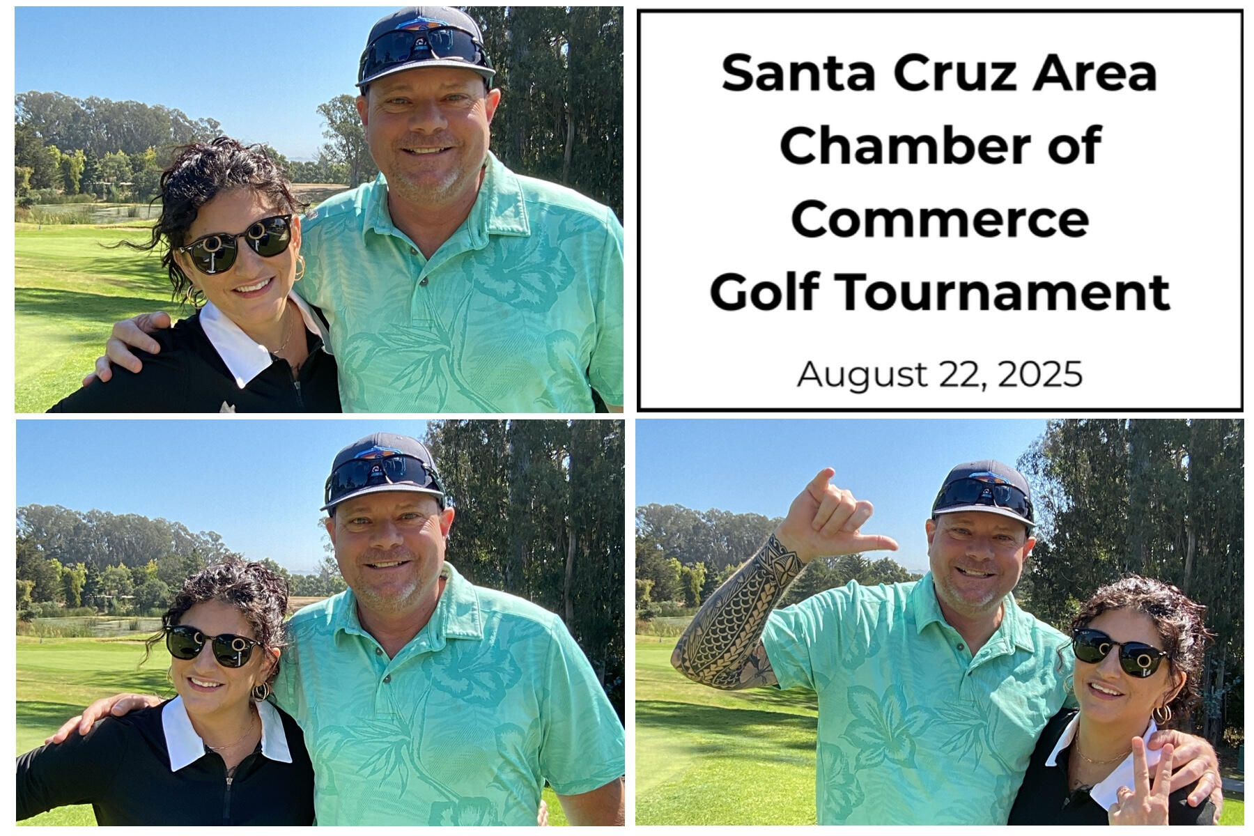 Business Golf Tournament (4x6, 3 Photo Template with Natural Background)